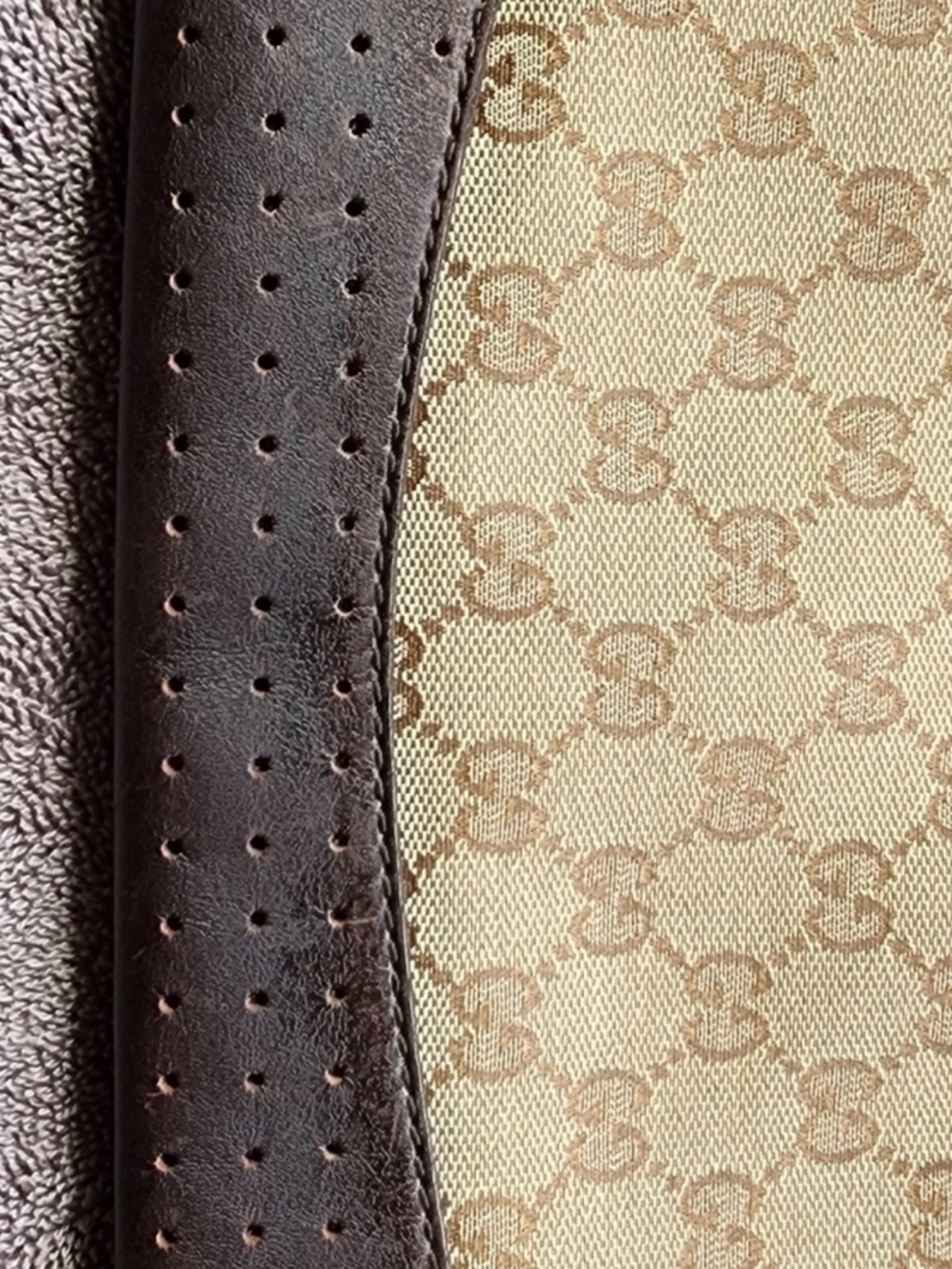 Gucci Beige and Brown GG Canvas Shoulder Pouch - Picture 5 of 8